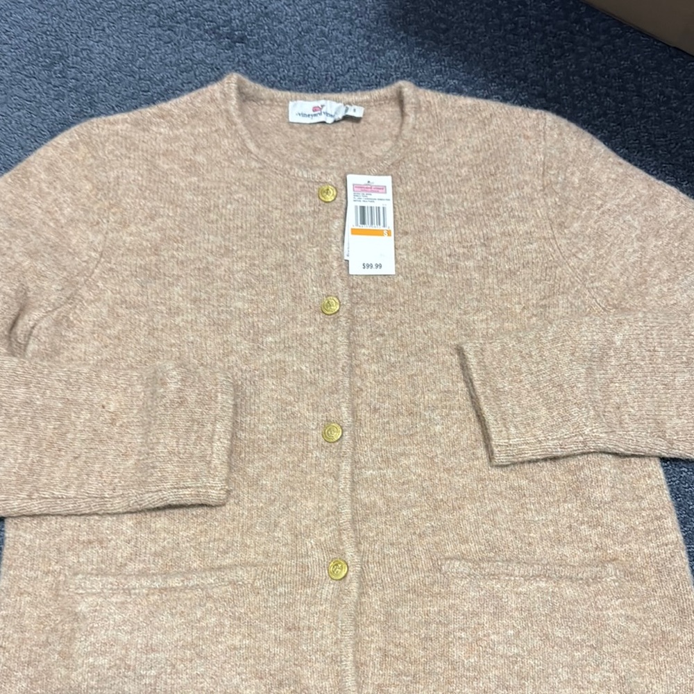 Vineyard vines Women's Tan cardigan Sweater